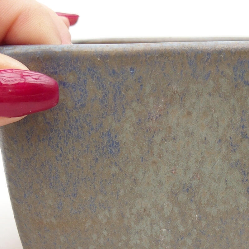 kerámia bonsai tál 10,5 x 10,5 x 6,5 cm, kék színben