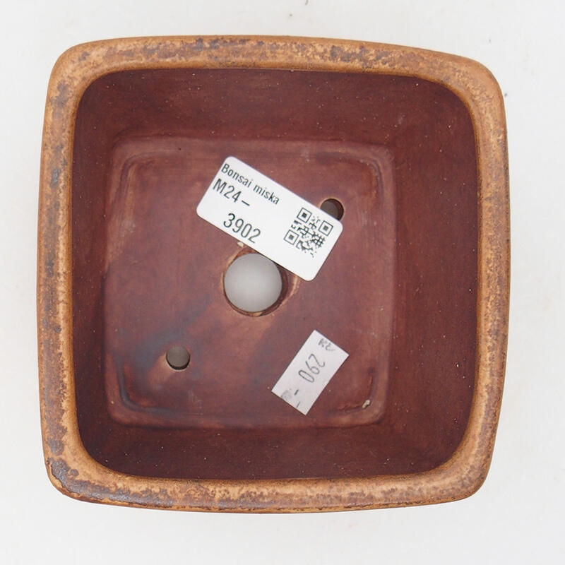 Kerámia bonsai tál 10,5 x 10,5 x 6,5 cm, rózsaszínű