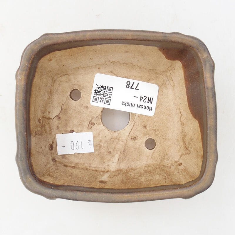 kerámia bonsai tál 10,5 x 9 x 4,5 cm, barna