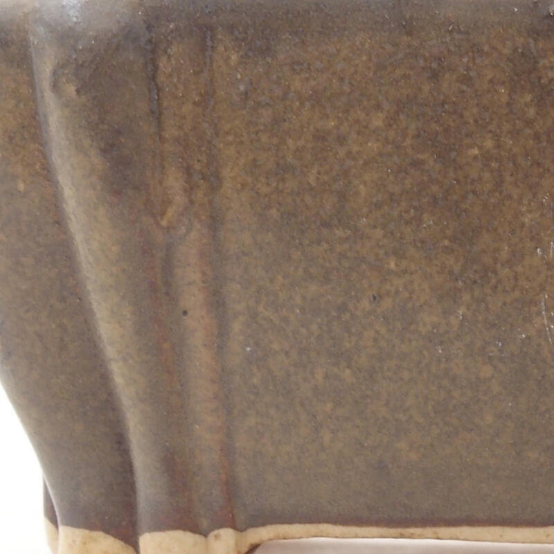 kerámia bonsai tál 10,5 x 9 x 4,5 cm, barna