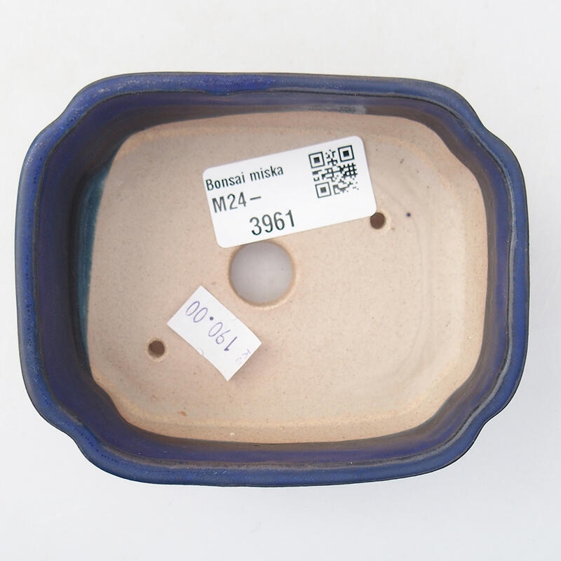 kerámia bonsai tál 10 x 5,5 x 4 cm, kék színben