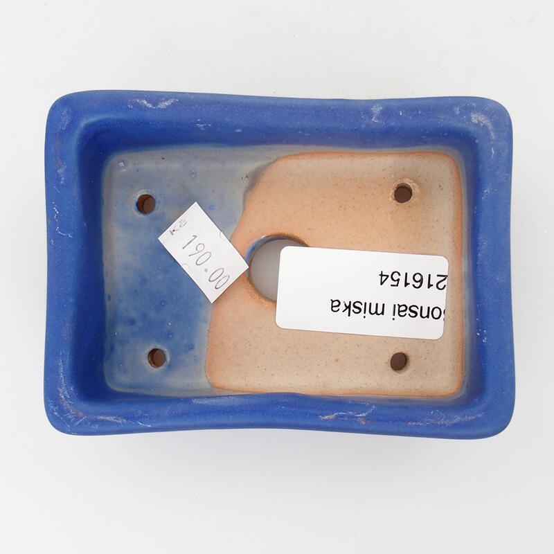 kerámia bonsai tál 10 x 7,5 x 3,5 cm, kék színben