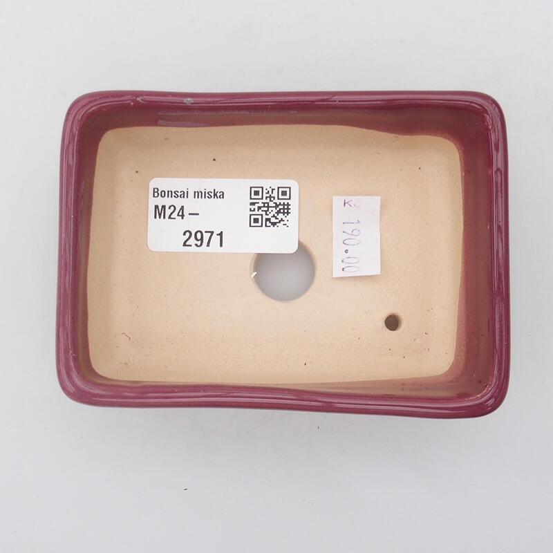 kerámia bonsai tál 10 x 7 x 3 cm, rózsaszínű
