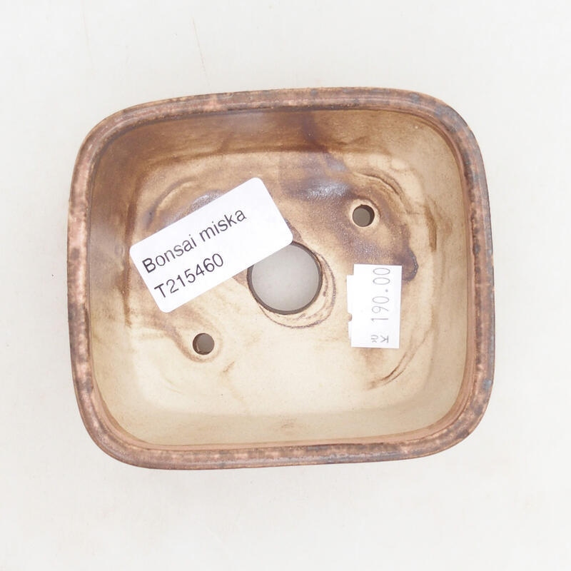 kerámia bonsai tál 10 x 8,5 x 4 cm, barna