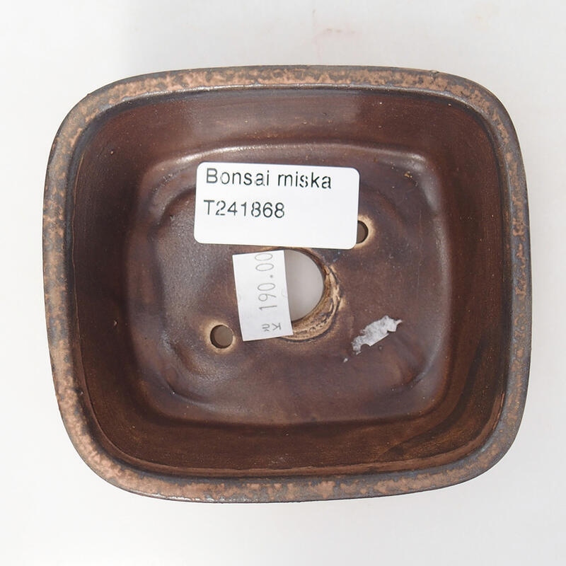 kerámia bonsai tál 10 x 8,5 x 4 cm, rózsaszínű