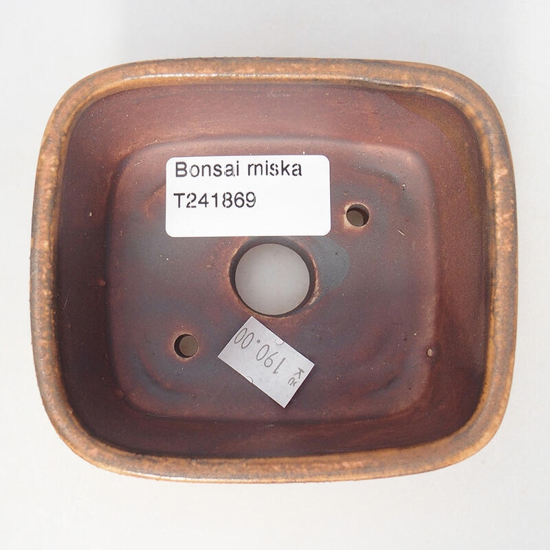 kerámia bonsai tál 10 x 8,5 x 4 cm, rózsaszínű