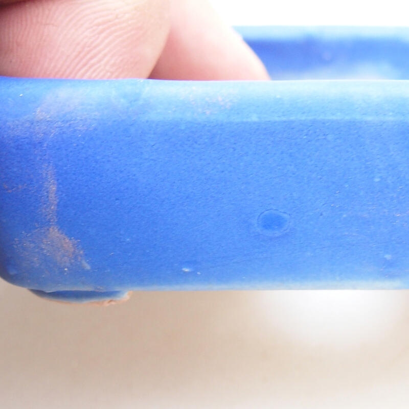 kerámia bonsai tál 10 x 8 x 2,5 cm, kék színben