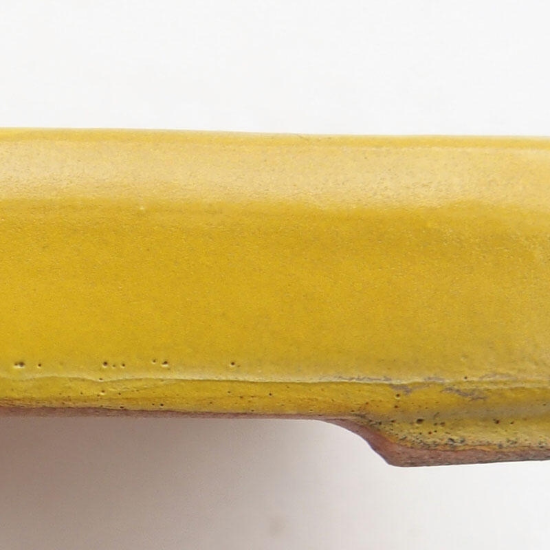 kerámia bonsai tál 10 x 8 x 2 cm, sárga