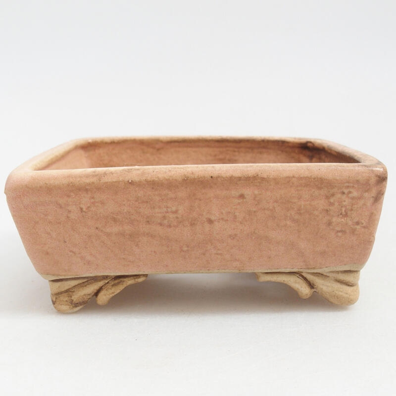 kerámia bonsai tál 10 x 8 x 3,5 cm, rózsaszínű