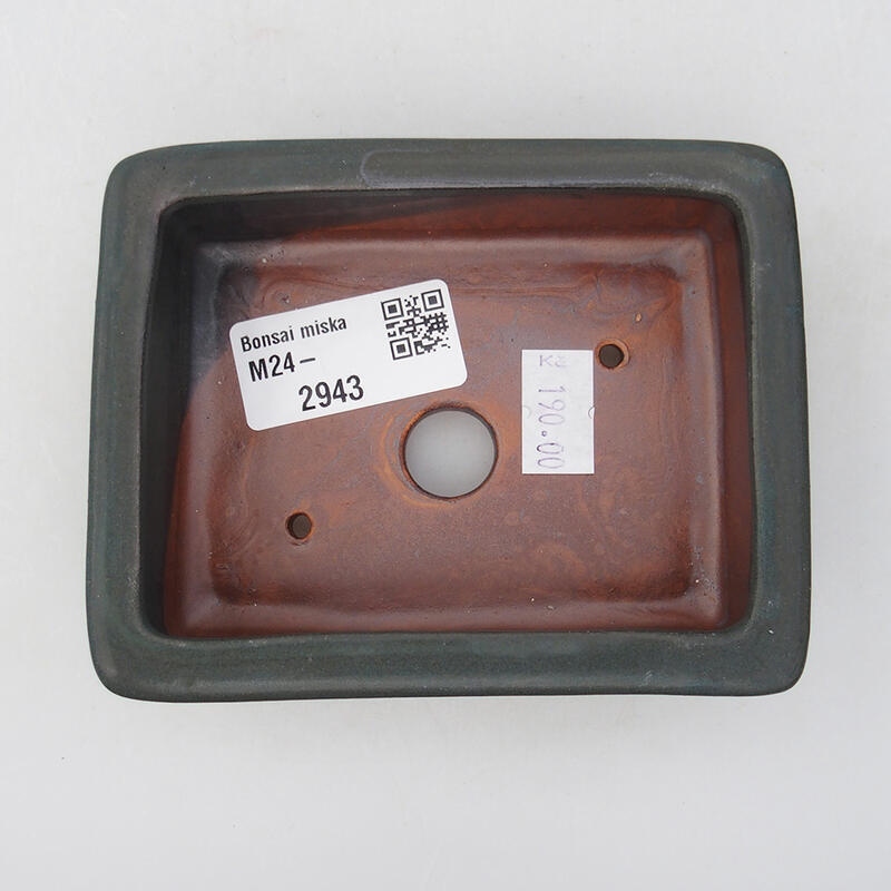 kerámia bonsai tál 10 x 8 x 3 cm, szürke