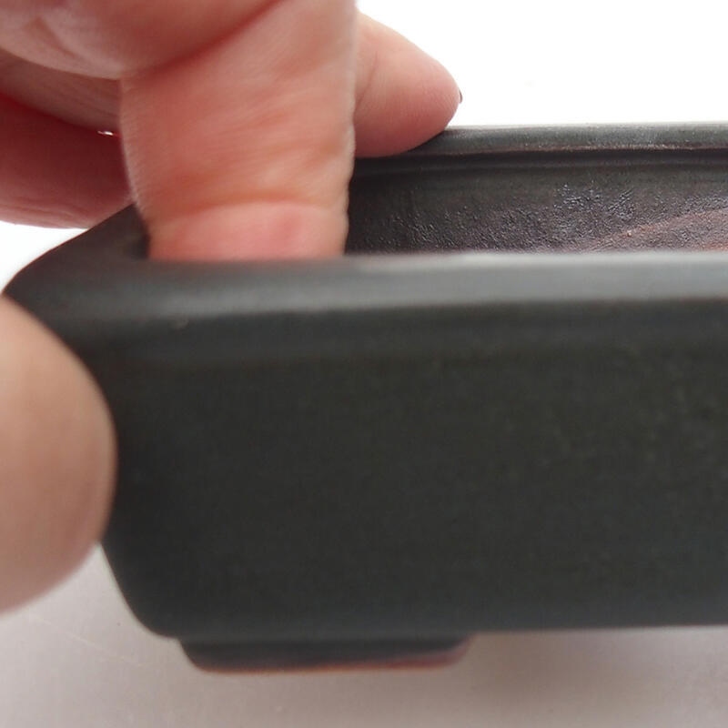 kerámia bonsai tál 10 x 8 x 3 cm, szürke