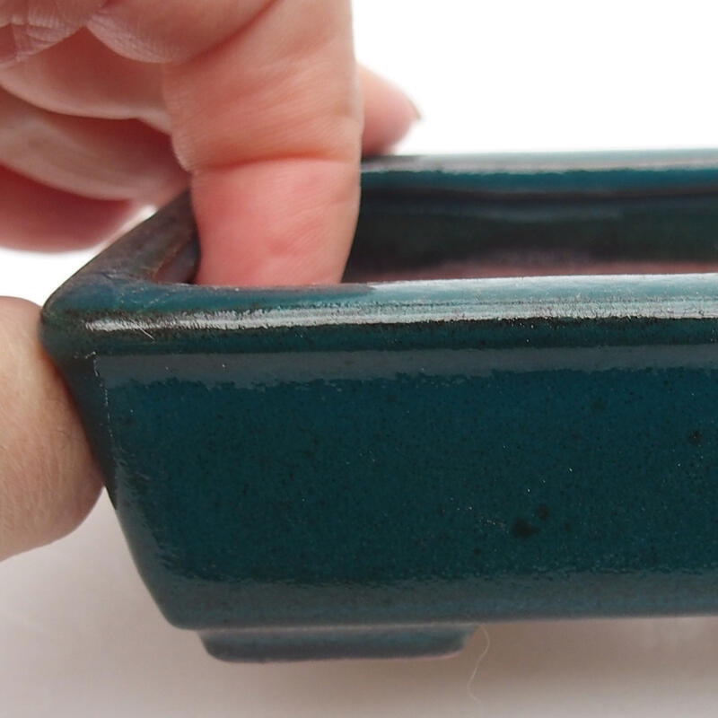 kerámia bonsai tál 10 x 8 x 3 cm, zöld