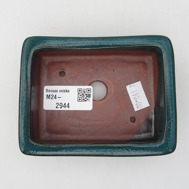 kerámia bonsai tál 10 x 8 x 3 cm, zöld