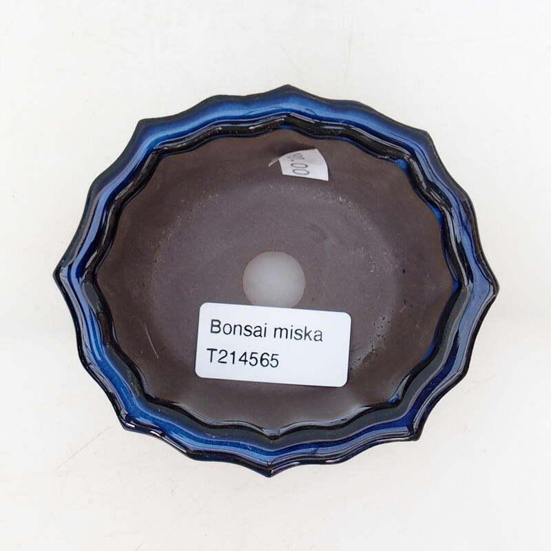 kerámia bonsai tál 10 x 9 x 4,5 cm, kék színben