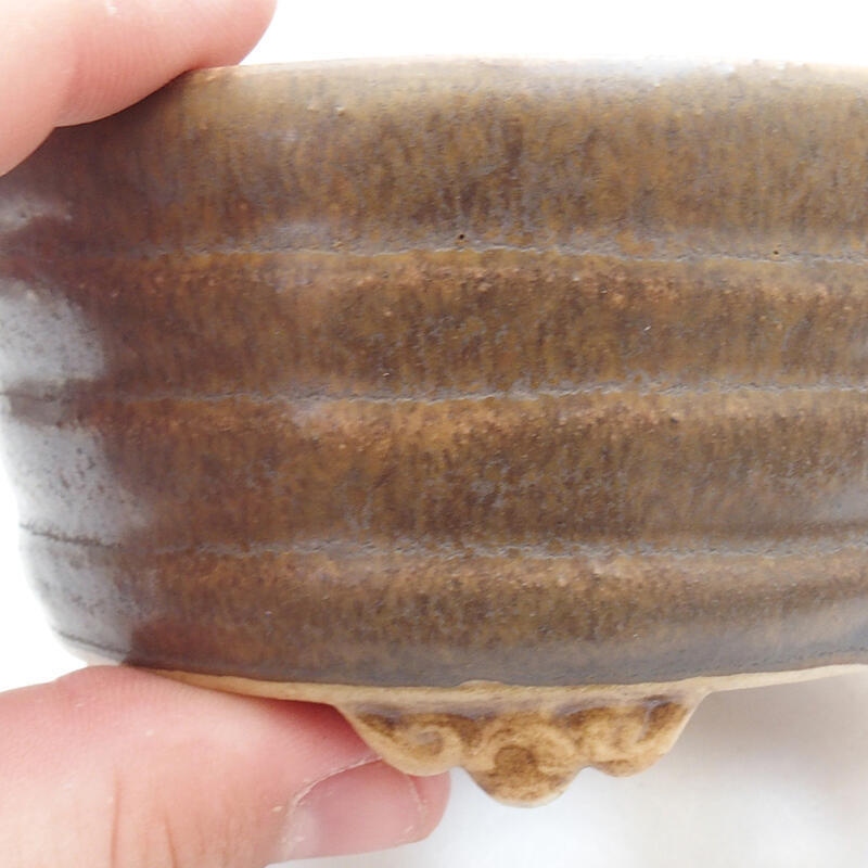 kerámia bonsai tál 10 x 9 x 5 cm, barna