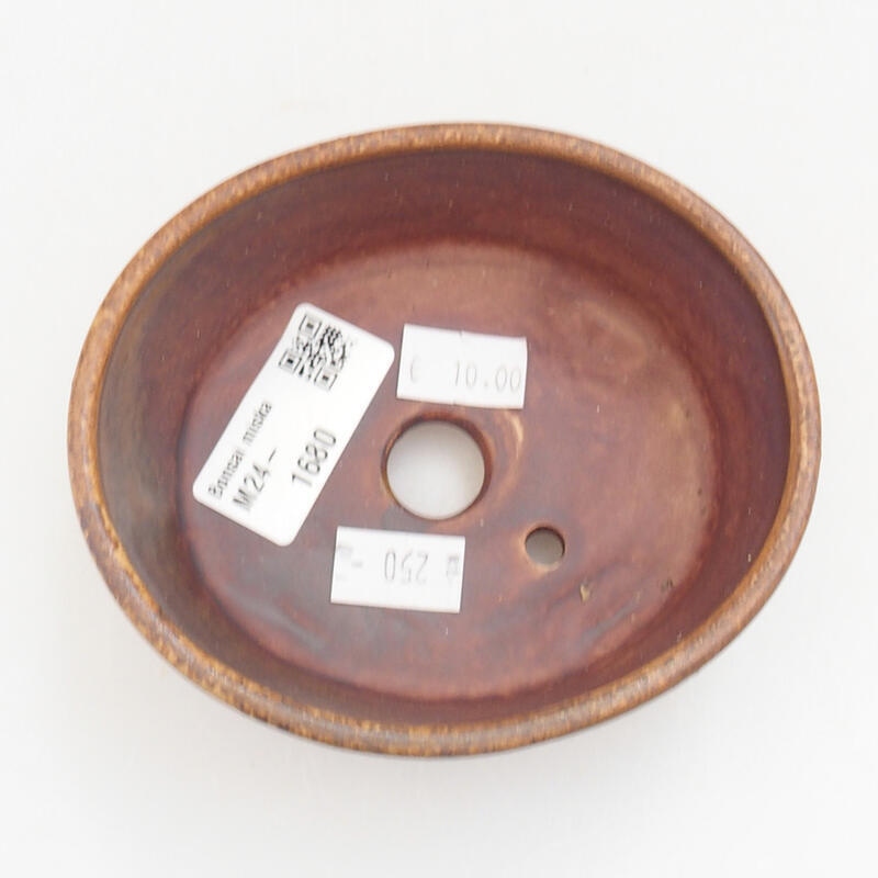 kerámia bonsai tál 10 x 9 x 5 cm, narancssárga