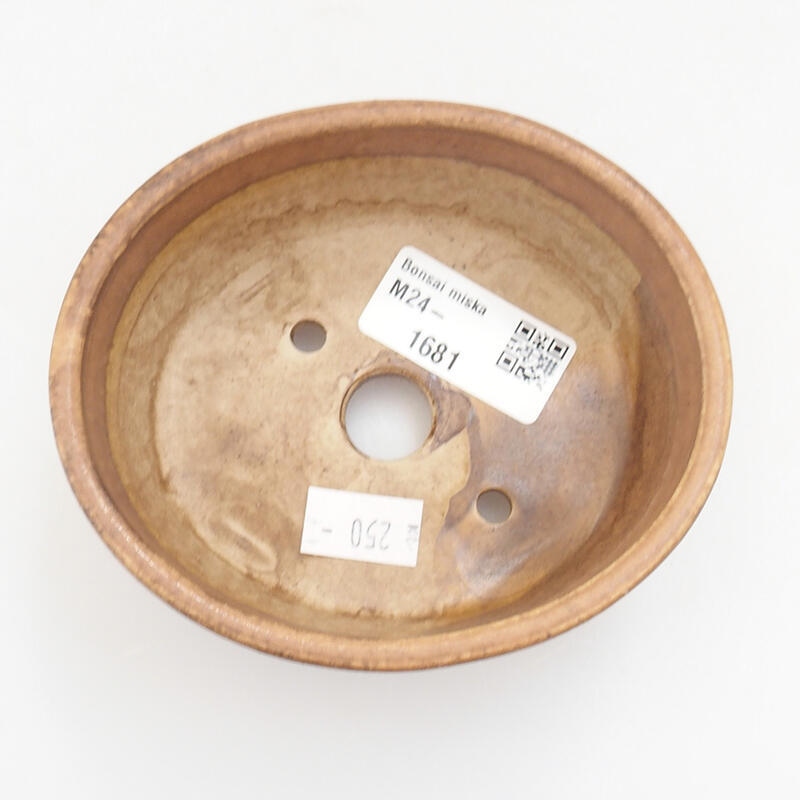 kerámia bonsai tál 10 x 9 x 5 cm, narancssárga