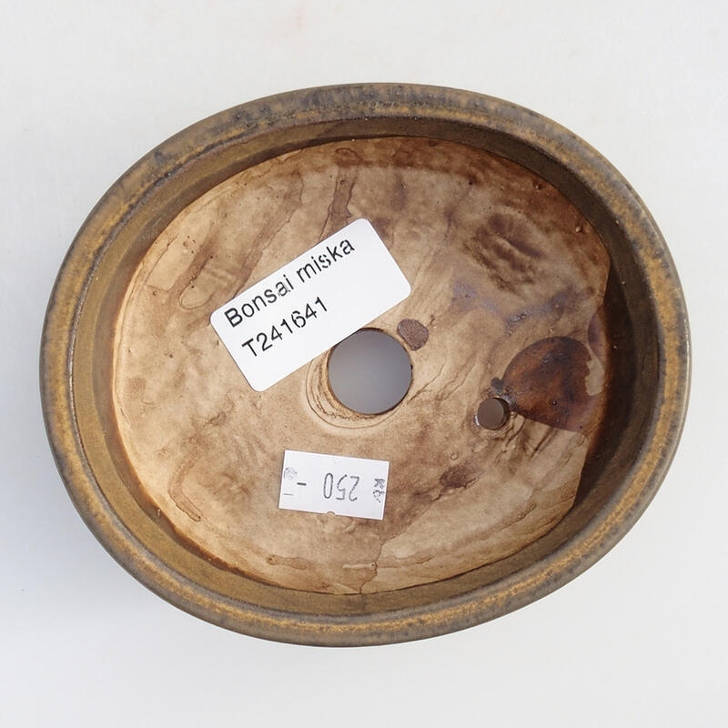 kerámia bonsai tál 11,5 x 10 x 3,5 cm, barna