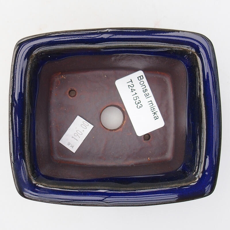 kerámia bonsai tál 11,5 x 10 x 4,5 cm, kék színben