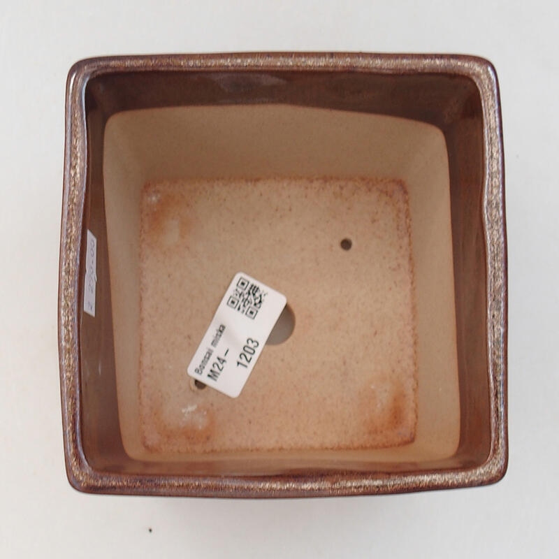 kerámia bonsai tál 11,5 x 11,5 x 9 cm, zöld