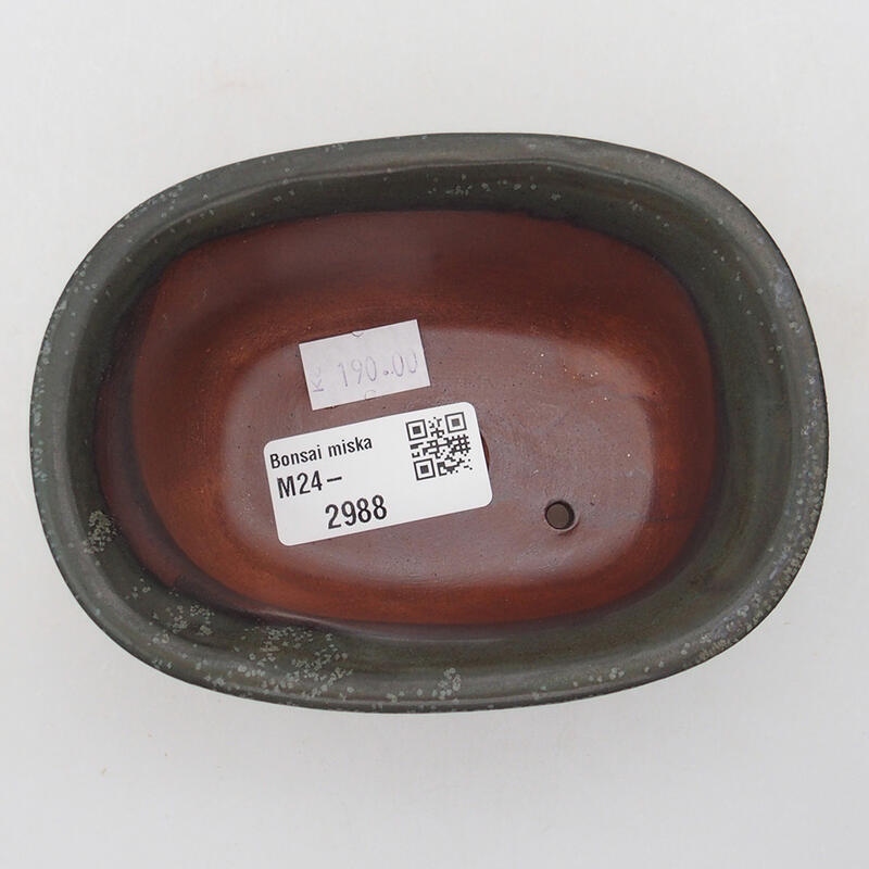 kerámia bonsai tál 11,5 x 8 x 5 cm, szürke