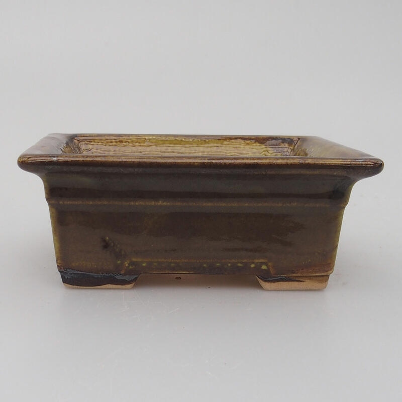 kerámia bonsai tál 11,5 x 9,5 x 5 cm, szürke