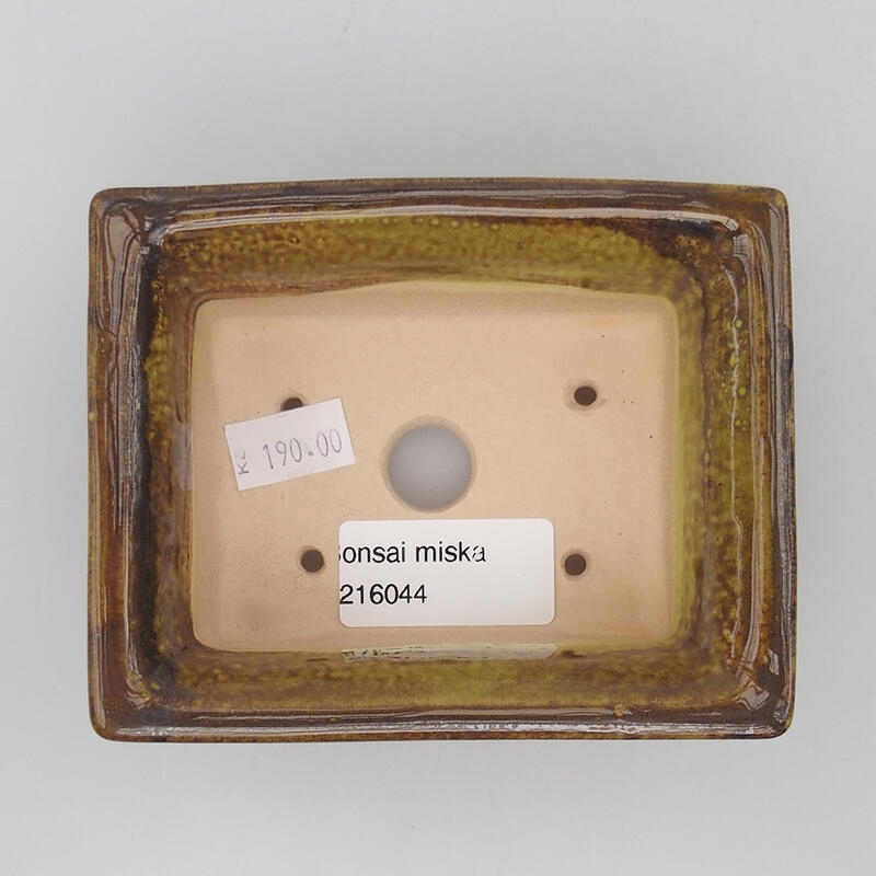 kerámia bonsai tál 11,5 x 9,5 x 5 cm, szürke