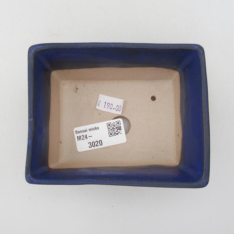 kerámia bonsai tál 11,5 x 9 x 5,5 cm, kék színben