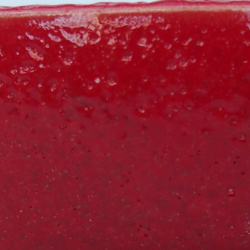 kerámia bonsai tál 11 x 11 x 2,5 cm, piros színben