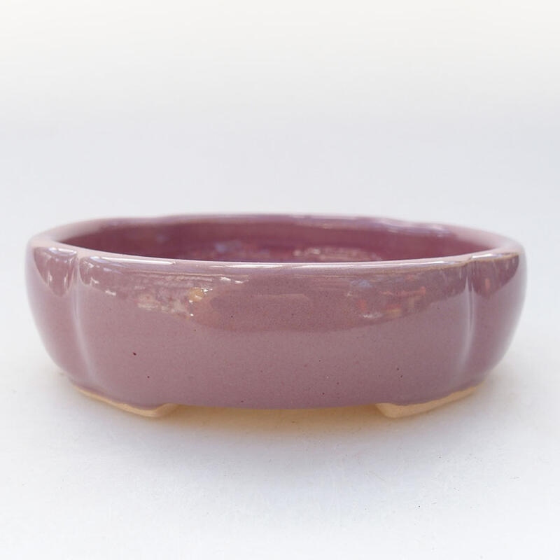 kerámia bonsai tál 11 x 11 x 3 cm, lila színben