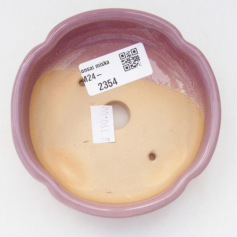 kerámia bonsai tál 11 x 11 x 3 cm, lila színben