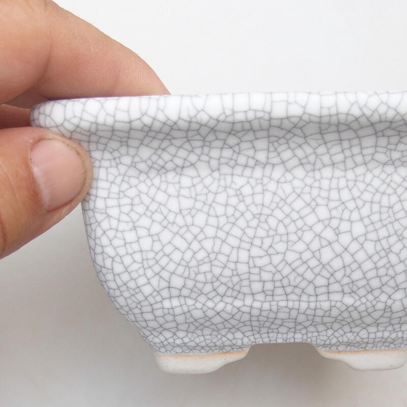 kerámia bonsai tál 11 x 11 x 6,5 cm, raku színben