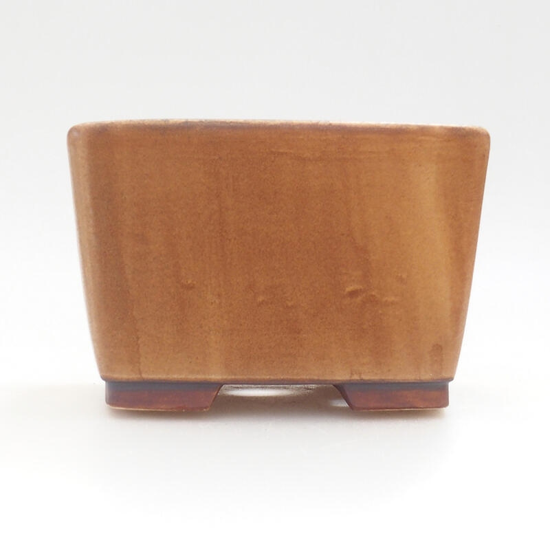 kerámia bonsai tál 11 x 11 x 8 cm, narancssárga