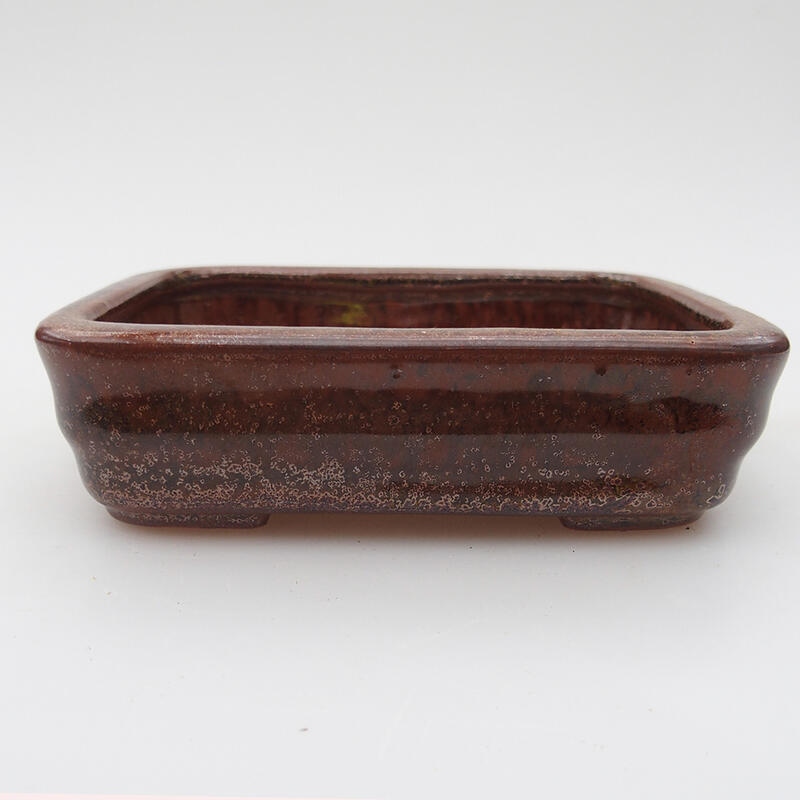 kerámia bonsai tál 11 x 8 x 3 cm, barna
