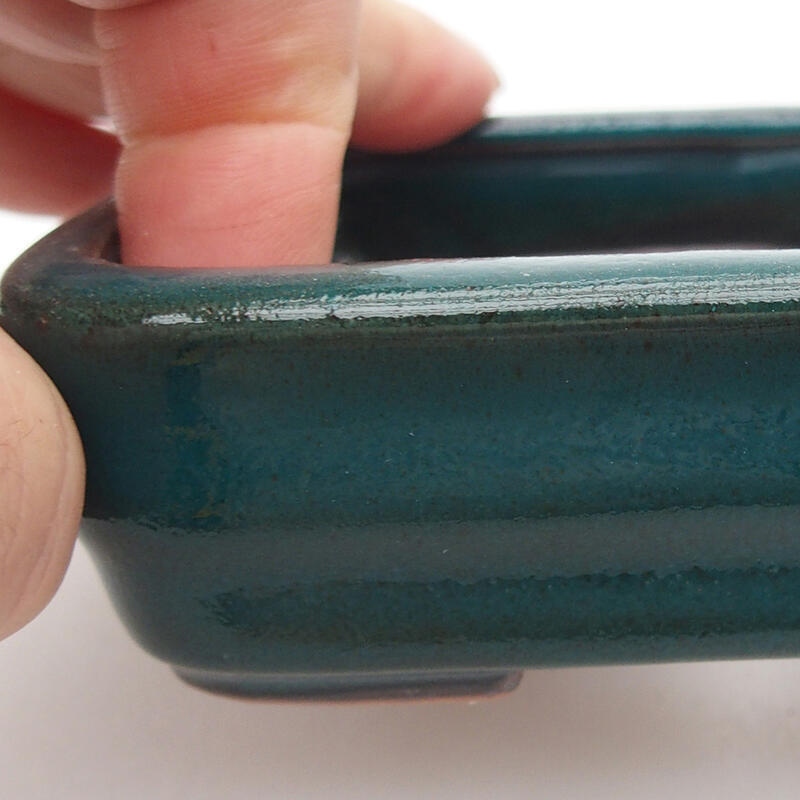 kerámia bonsai tál 11 x 8 x 3 cm, zöld