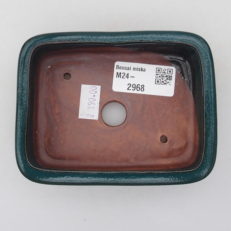 kerámia bonsai tál 11 x 8 x 3 cm, zöld