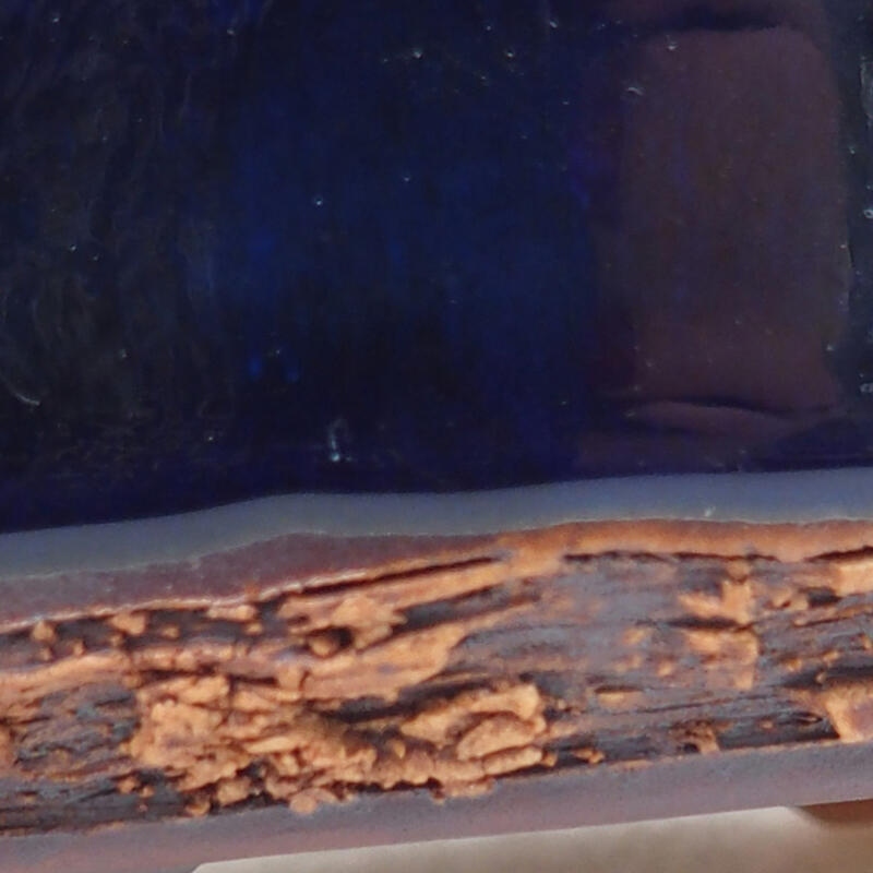 kerámia bonsai tál 11 x 8 x 4,5 cm, kék színben