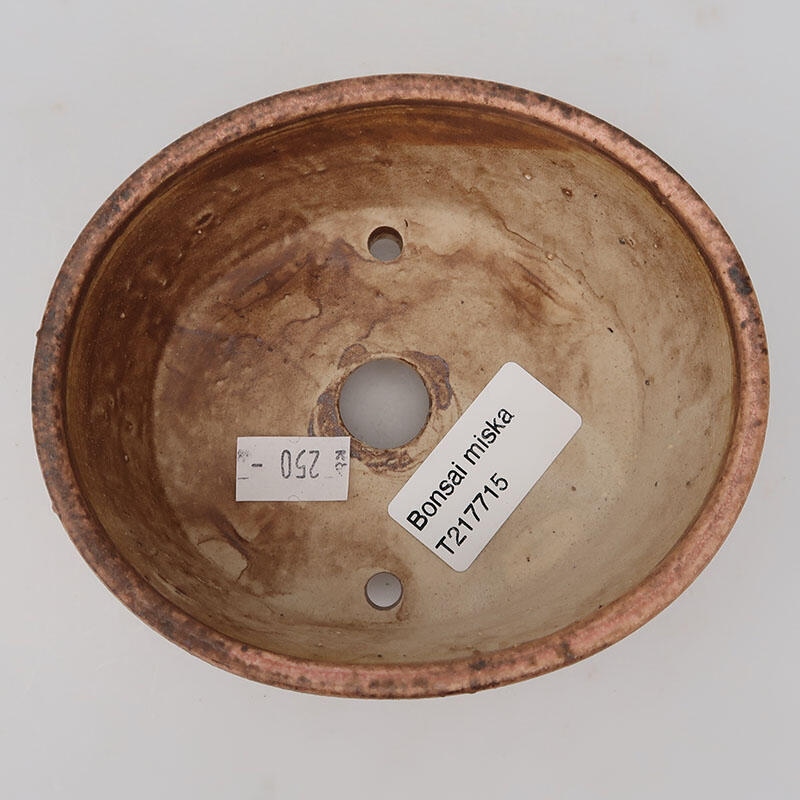 kerámia bonsai tál 11 x 9,5 x 5 cm, rózsaszínű