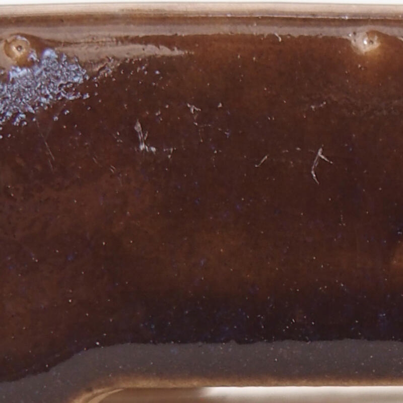 kerámia bonsai tál 11 x 9 x 3,5 cm, barna