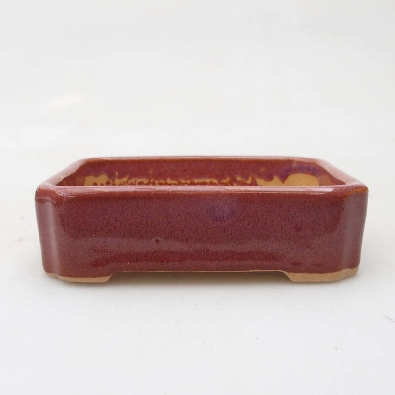 kerámia bonsai tál 11 x 9 x 3 cm, rózsaszínű