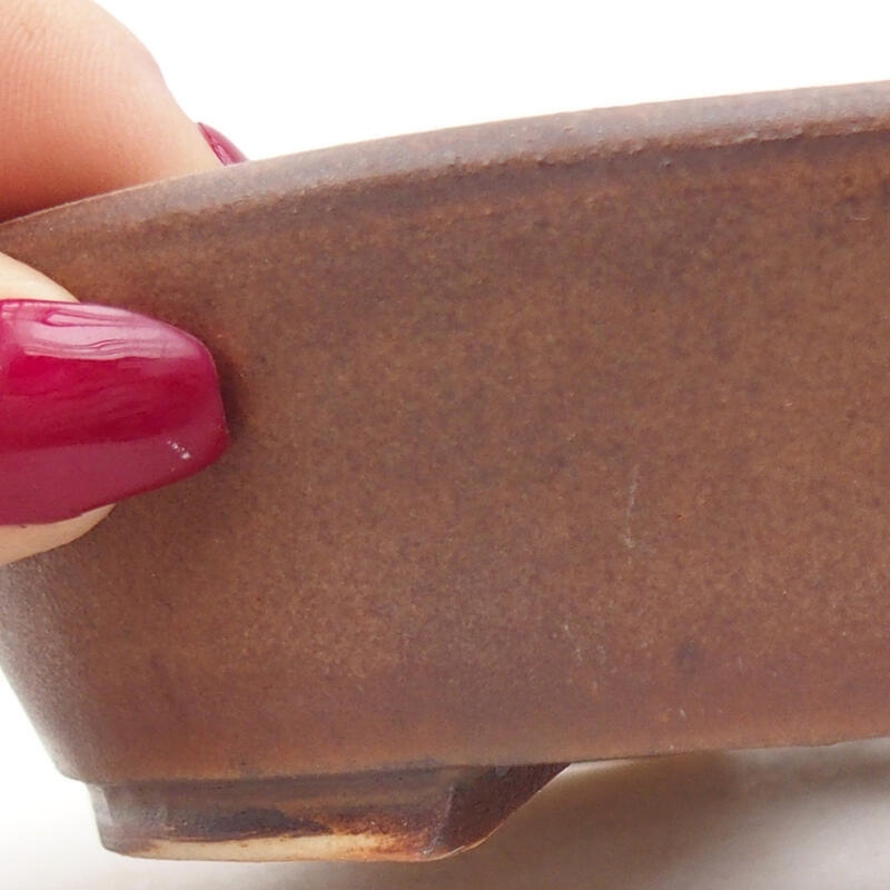 kerámia bonsai tál 12,5 x 10,5 x 3,5 cm, barna