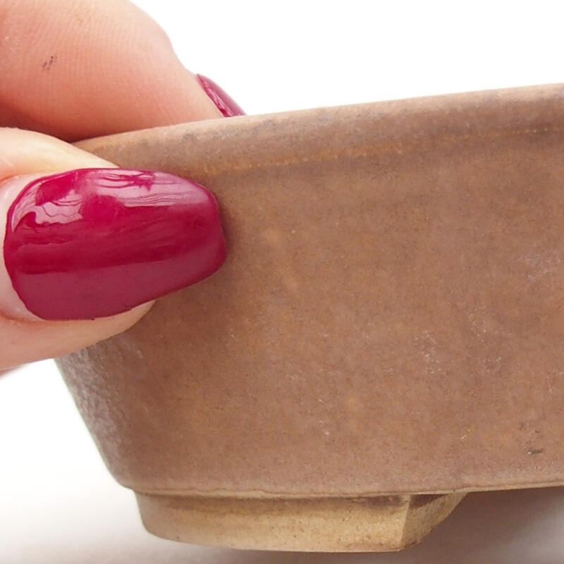 Kerámia bonsai tál 12,5 x 10,5 x 3,5 cm, rózsaszínű