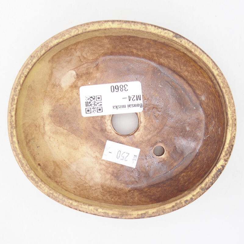 Bonsai kerámia tál 12,5 x 10,5 x 3,5 cm, zöld