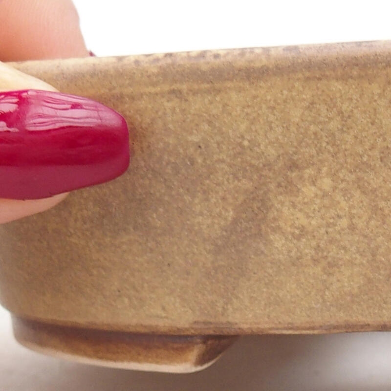 Bonsai kerámia tál 12,5 x 10,5 x 3,5 cm, zöld