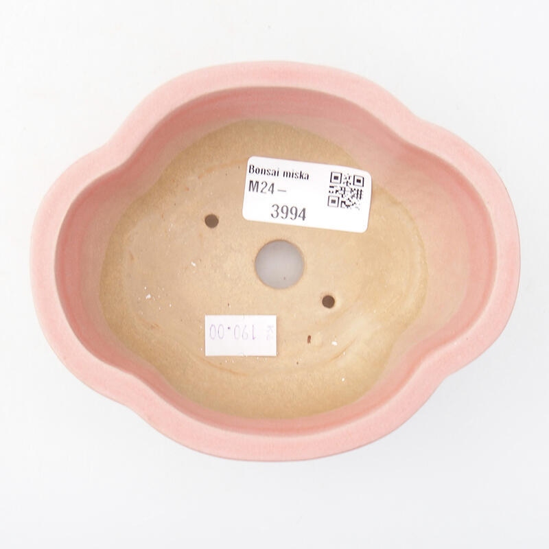 Kerámia bonsai tál 12,5 x 10,5 x 4,5 cm, rózsaszínű