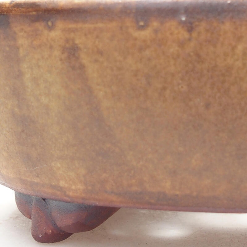 kerámia bonsai tál 12,5 x 10,5 x 4 cm, barna