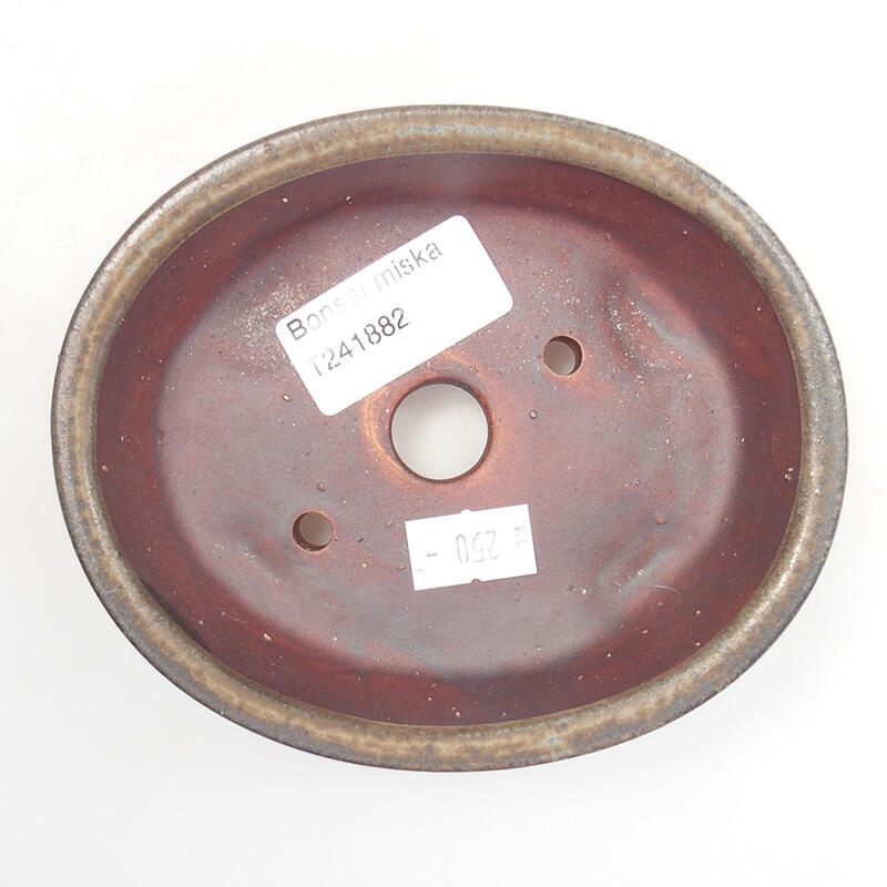 kerámia bonsai tál 12,5 x 10,5 x 4 cm, barna