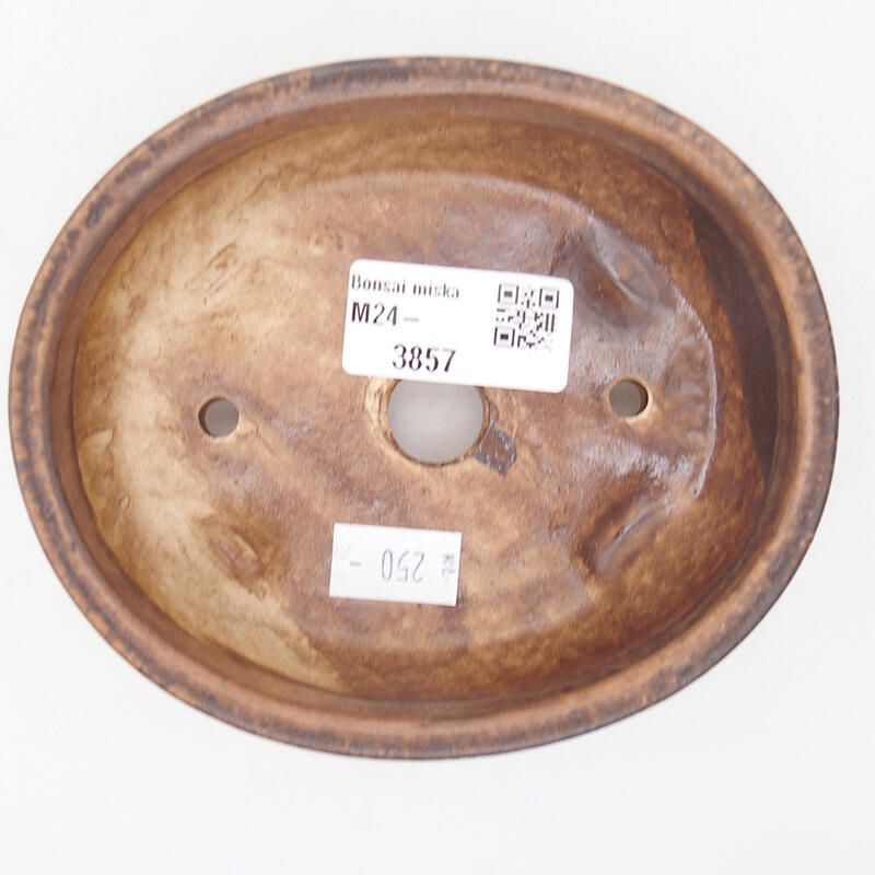kerámia bonsai tál 12,5 x 10 x 4 cm, barna