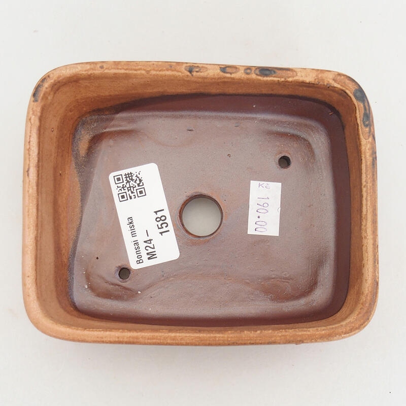 kerámia bonsai tál 12,5 x 10 x 4 cm, rózsaszínű