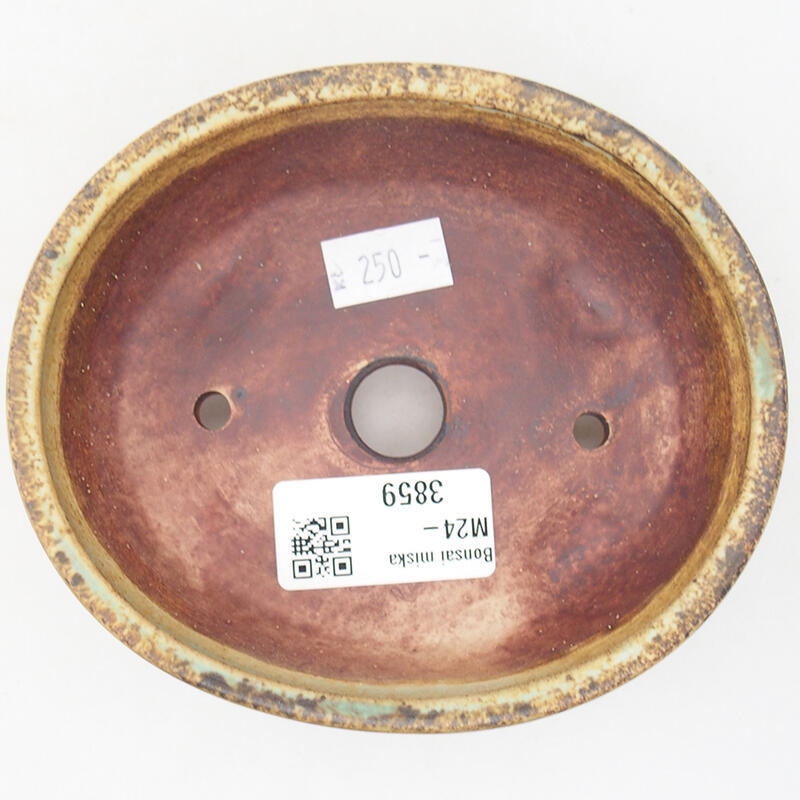 kerámia bonsai tál 12,5 x 10 x 4 cm, zöld